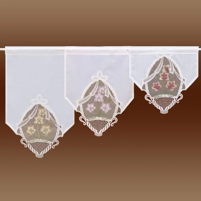 Landhausgardine Scheibenhänger Orchidee 3 Farbvarianten