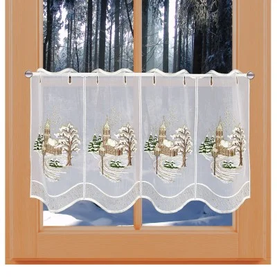 Winter-Scheibengardine Winterkirche
