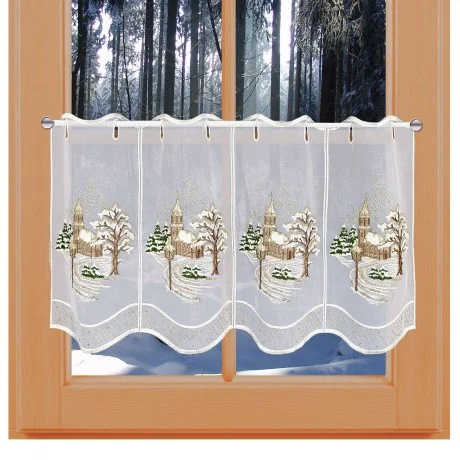 Winter-Scheibengardine Winterkirche