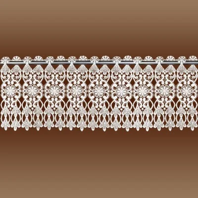 Spitzengardine Gerda 26 cm Plauener Spitze am Fenster