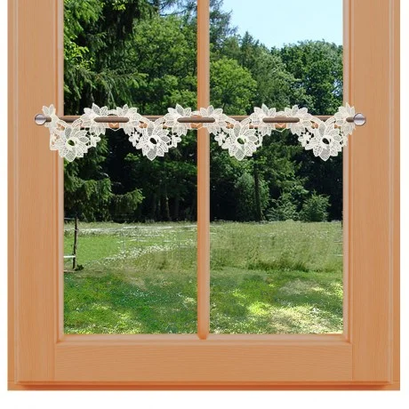 Feenhaus-Spitzengardine Miranda 10 cm am Fenster