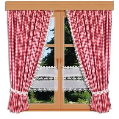 Feenhausgardine Helene 26 cm Dekobeispiel mit passenden Schals