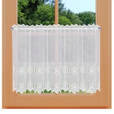 Feenhaus-Spitzen-Gardine Elly mittlere Höhe am Fenster