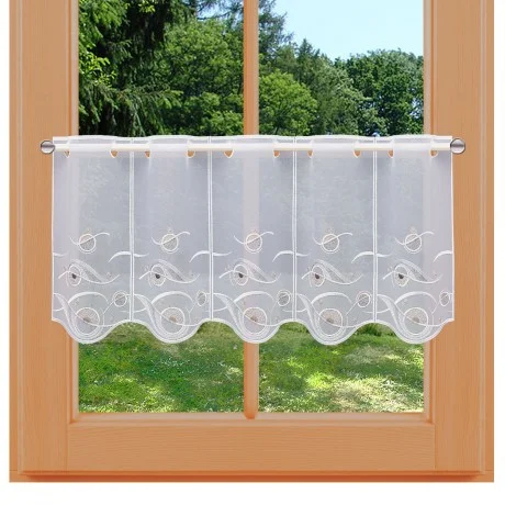 Scheibengardine Calinda modern 30 cm am Fenster