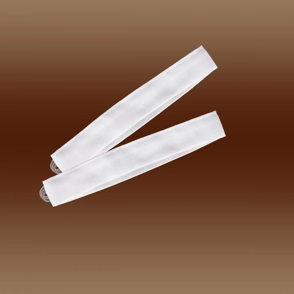 Raffhalter / Raffbänder uni weiß 3 x 30 cm