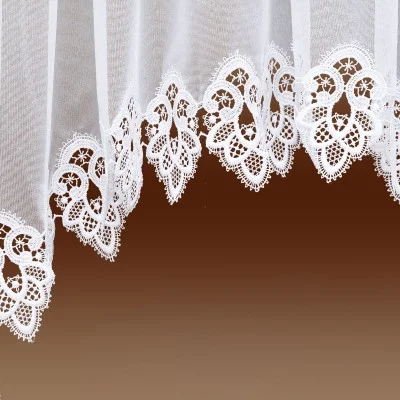 Blumenfenster-Store Jette mit Spitze am Fenster - Detailansicht