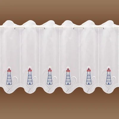 Maritime Scheibengardine Leuchtturm Badgardine mittlere Größe