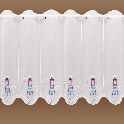 Maritime Scheibengardine Leuchtturm Badgardine lange Größe