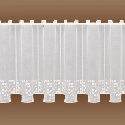 Bestickte Scheibengardine Kandita mittlere Höhe
