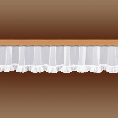 Querbehang Salome weiß Detail gerafft