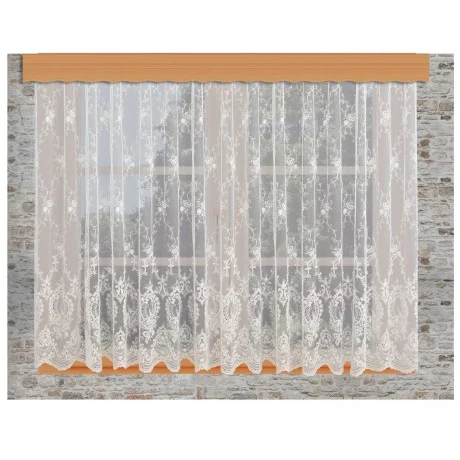 Florentiner Tüllstickerei Store Frederika am Fenster