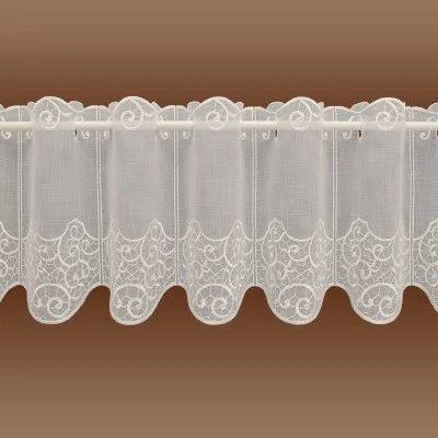 Scheibengardine Daria natur aus Plauner Spitze 30 cm Höhe