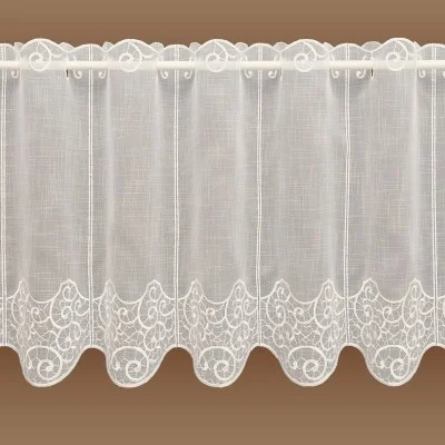 Scheibengardine Daria natur aus Plauner Spitze 45 cm Höhe