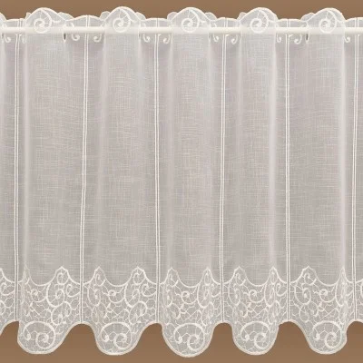 Scheibengardine Daria natur aus Plauner Spitze 55 cm Höhe