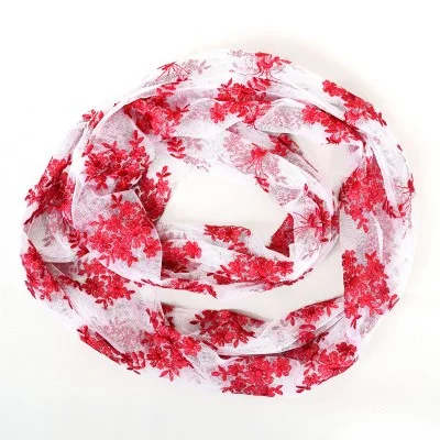 Loop-Schal Schlauch-Schal Hals-Tuch rot Muster