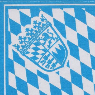 Serviette mit Bayern-Wappen in blau-weiß Detailbild