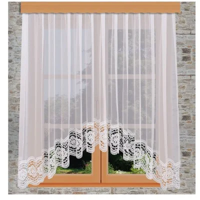 Edler Blumenfenster-Store Eva am Fenster