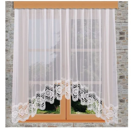 Edler Blumenfenster-Store Eva am Fenster