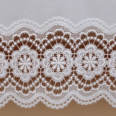 Edler Blumenfenster-Store Eva Details Spitze