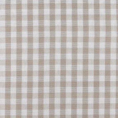 Stoffmuster Hannah beige-weiß kariert