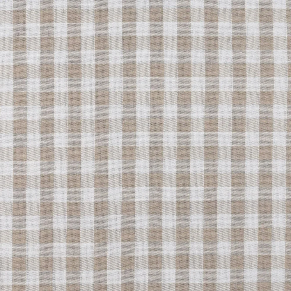 Stoffmuster Hannah beige-weiß kariert