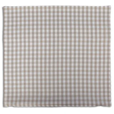 Kissenhülle Hannah beige-weiß kariert 50 x 50 cm ohne Füllung