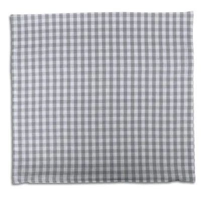 Kissenhülle Hannah grau-weiß kariert 50 x 50 cm ohne Füllung