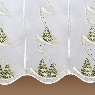 Scheibengardine Wintertannen Detailbild