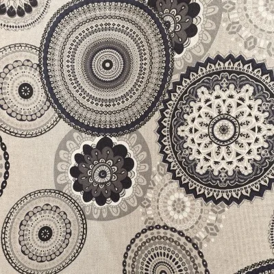 Stoffmuster Hedda in Leinenoptik mit Mandala
