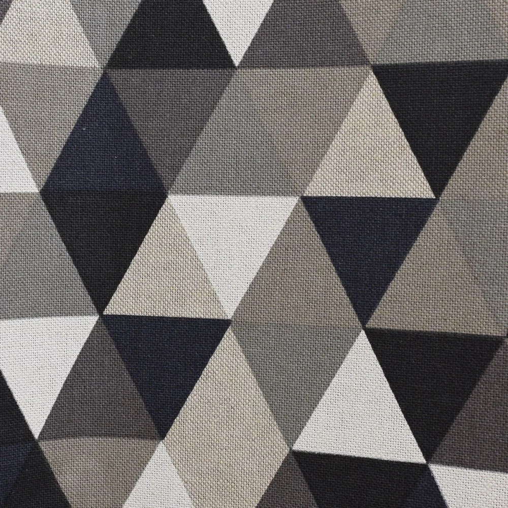 Stoffmuster Hedda in Leinenoptik mit Dreiecken