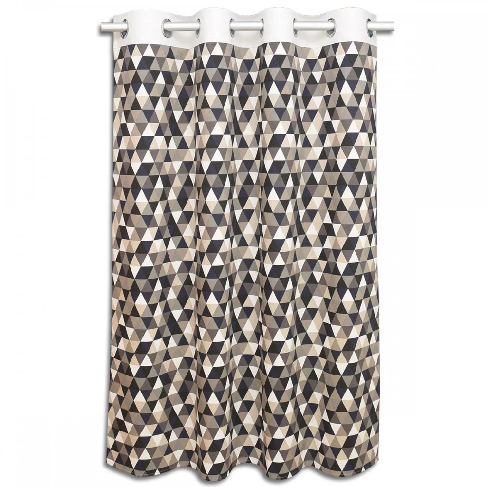 Ösenschal Hedda in Leinenoptik geometrischem Muster Dreiecke