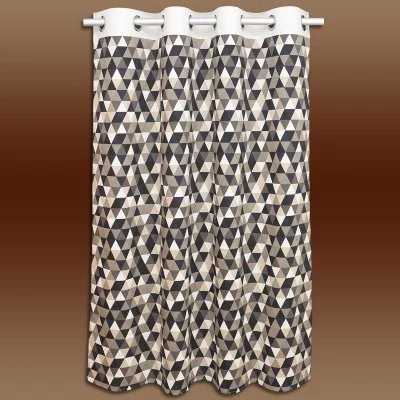 Ösenschal Hedda in Leinenoptik geometrischem Muster Dreiecke Musterbild