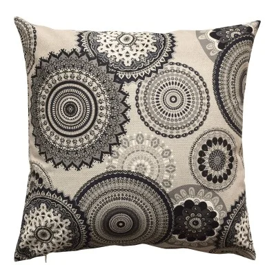 Kissen Hedda Leinenoptik Mandalamuster