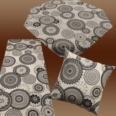 Mitteldecke Hedda in Leinenoptik mit Mandalamuster passende Produkte