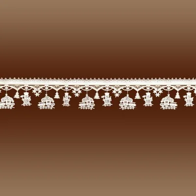 Feenhaus-Spitzenkante Winterzauber 11cm natur