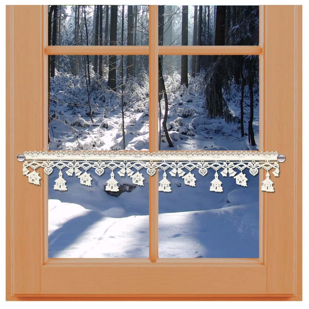 Winter-Feenhaus-Spitzenkante Seifener Kirche 11cm natur