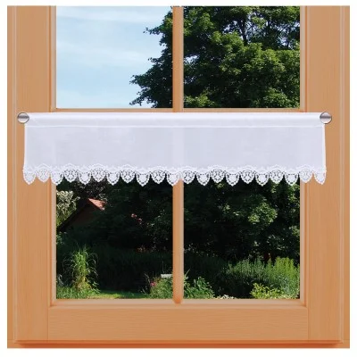 Scheibengardine Merida weiß Plauener Spitze Dekobeispiel