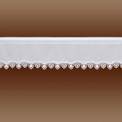 Kurzgardine Merida weiß aus echter Plauener Spitze