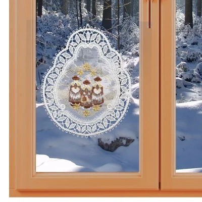 Fensterbild Kurrendesänger Echte Plauener Spitze am Fenster