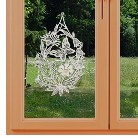 Wiesenblüten Klassisches Blumen-Fensterbild am Fenster