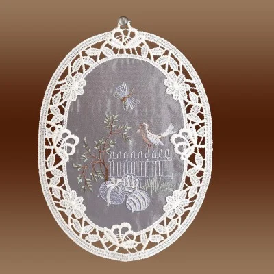 Spitzenbild Ostergarten aus Plauener Spitze