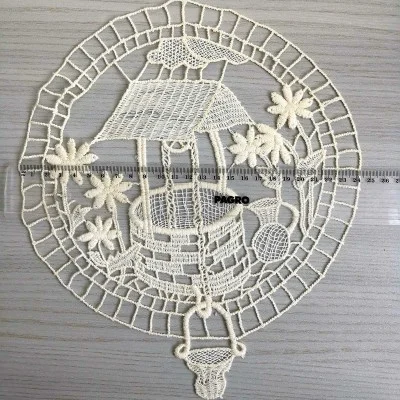 Dekorino Dorfbrunnen echte Plauener Spitze Maße