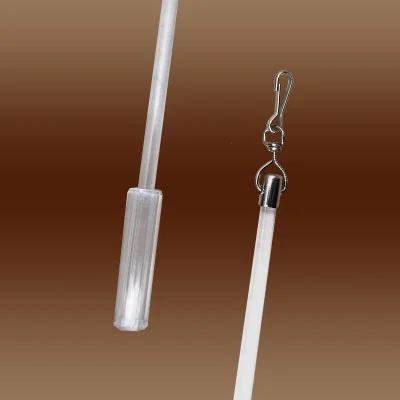 Schleuderstab transparent mit Griff aus Kunststoff Details