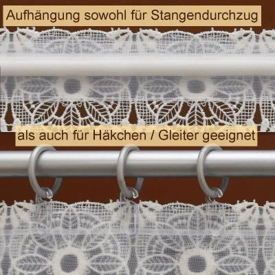 Spitzen-Scheibenhänger Asra Plauener Spitze natur Erklärung zur Aufhängung