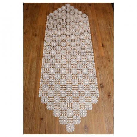 Luftspitzen-Tischdeko Roana Plauener Spitze natur