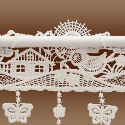 Spitzengardine Sommerlandschaft  Stangendurchzug