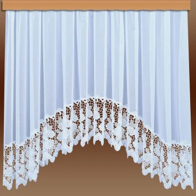 Hübscher Blumenfenster-Store Rosa weiß Einzeldarstellung