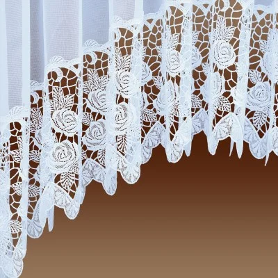 Hübscher Blumenfenster-Store Rosa Ausschnitt Rosenbogen