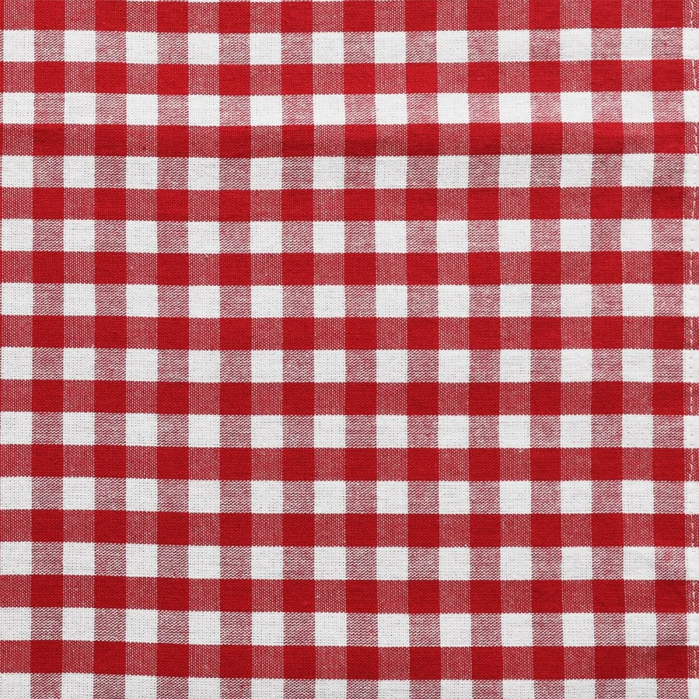 Stoffmuster Hannah rot-weiß kariert