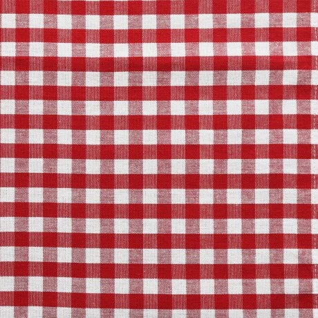 Stoffmuster Hannah rot-weiß kariert